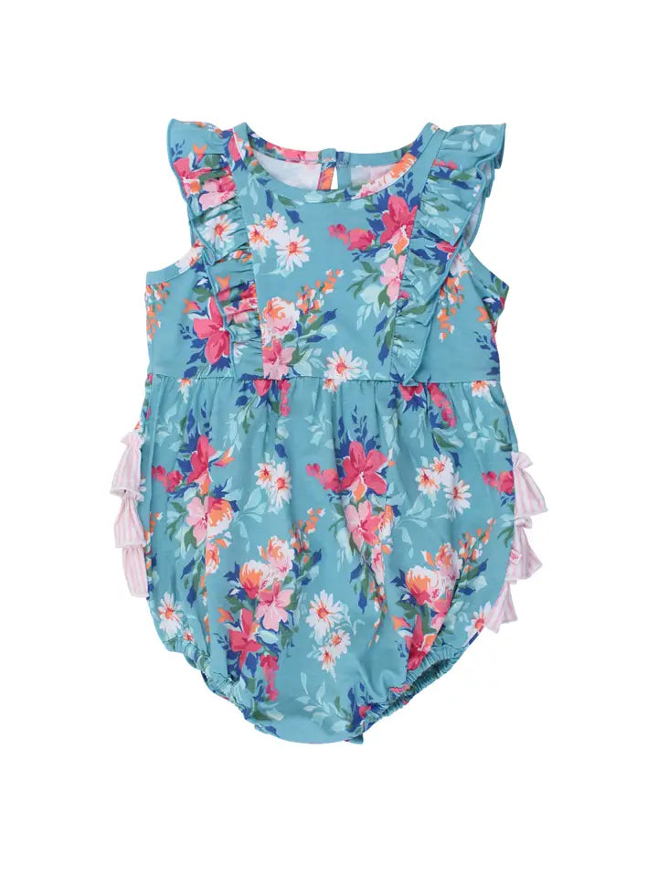 Baby Girls Fancy Me Floral Tank Waterfall Romper